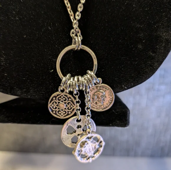 Vintage 1946 Silver Charm Necklace - Picture 7 of 7